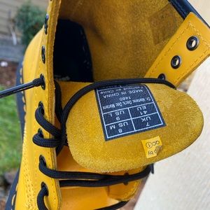 Sunny yellow smooth leather Doc Martens 1460